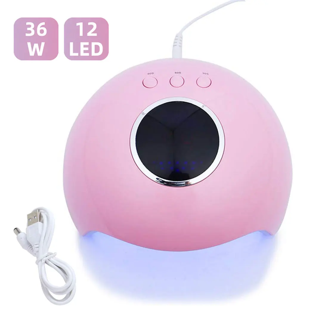 Новый 36 Вт Сушилка для ногтей УФ лампа маникюра сушка Гель лак льда 12