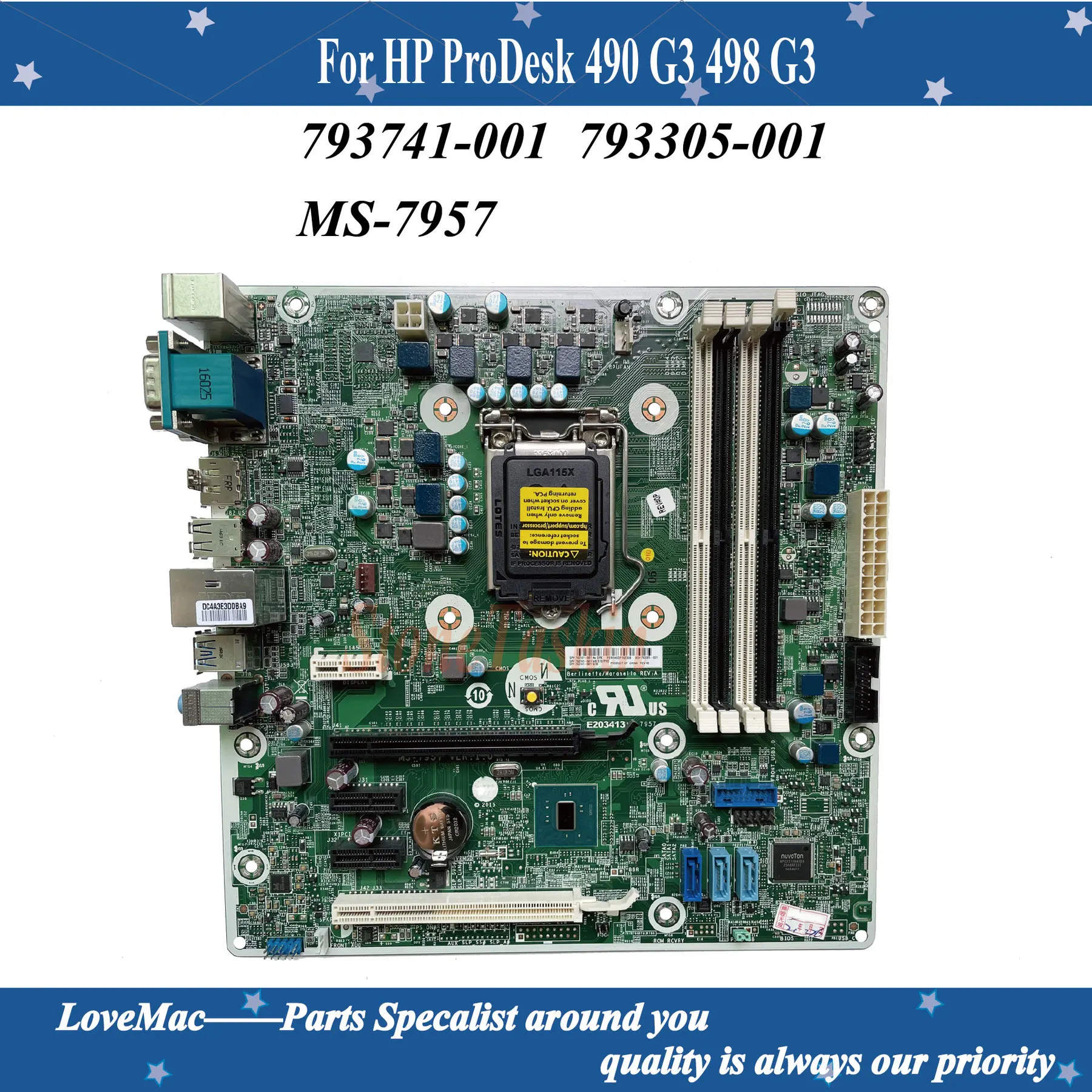 Высокое качество 793741-001 для HP ProDesk 490 G3 498 десктопная материнская плата 793305-001 MS-7957