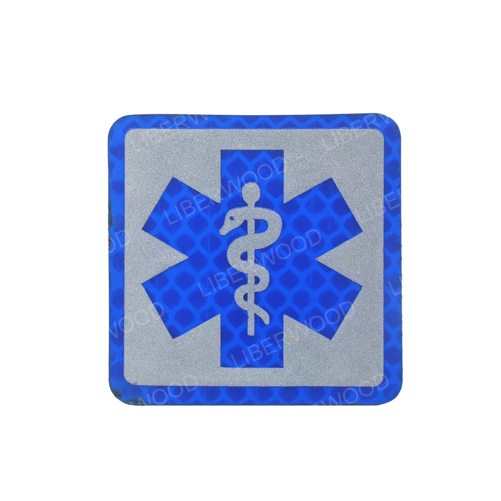 Светоотражающий медицинский EMT Star of Life многоцветный спасательный IR Chapter армейский значок крест тактический боевой аппликация эмблем обруч и петля - Цвет: 13