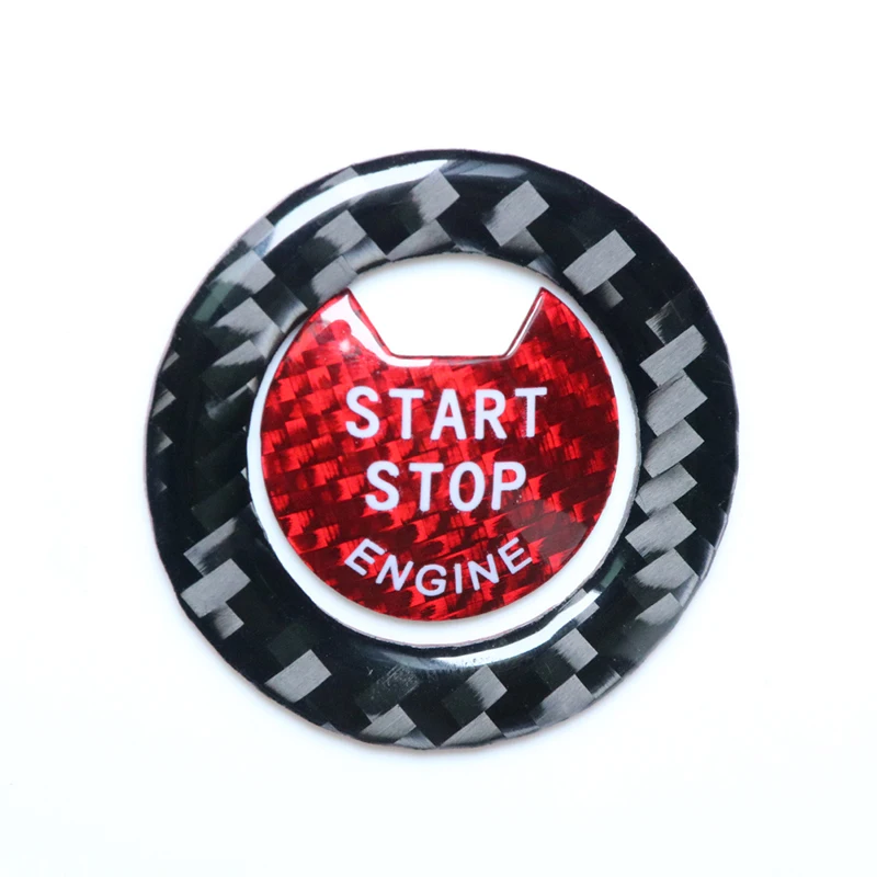 Автомобильный Стайлинг красная крышка кнопки старта и остановки двигателя из