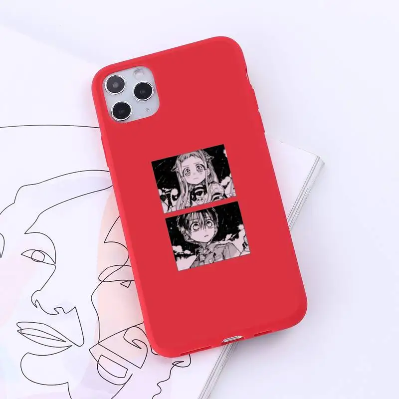 

Jamular Toilet Bound Hanako Kun Phone Case Red Candy Color for iPhone 6 7 8 11 12 s mini pro X XS XR MAX Plus
