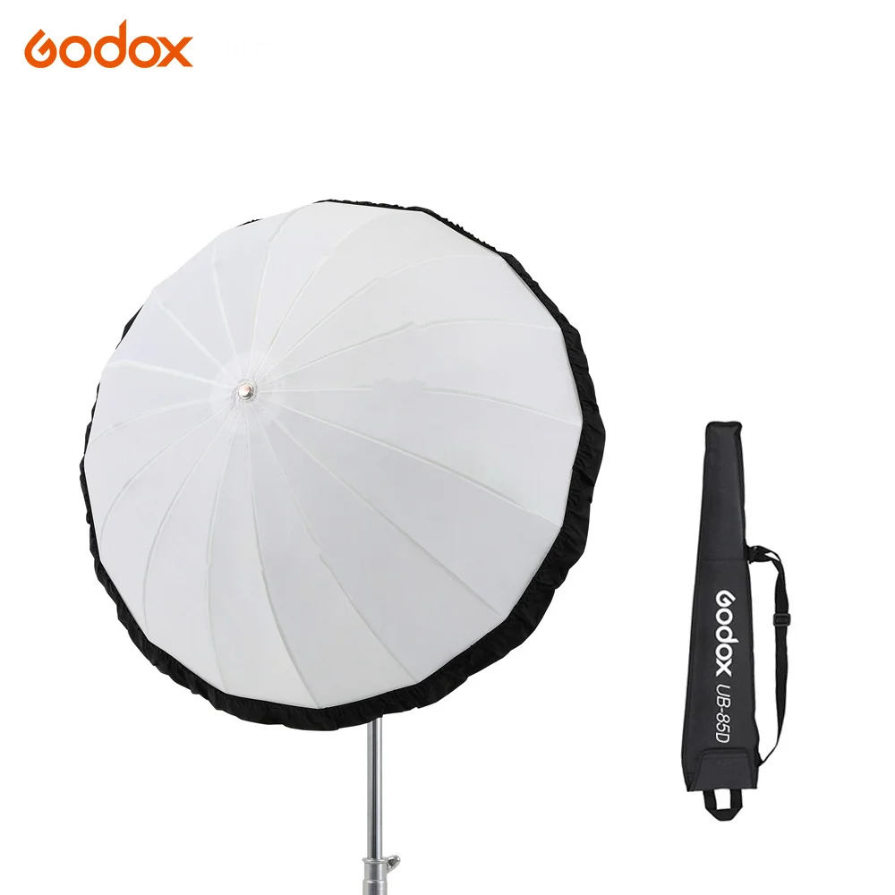 

Godox UB-85D 85cm White Parabolic Reflector for photo Studio Light Soft Umbrella with Black Silver Diffuser Cover beauty dish