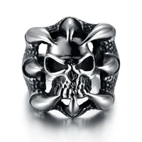 european and american fashion ghost jewelry mens skeleton stallone death squads ring dragon claw