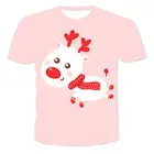 Новая летняя мужская и женская индивидуальная Рождественская модель серии Популярная 3D печать модная повседневная спортивная футболка