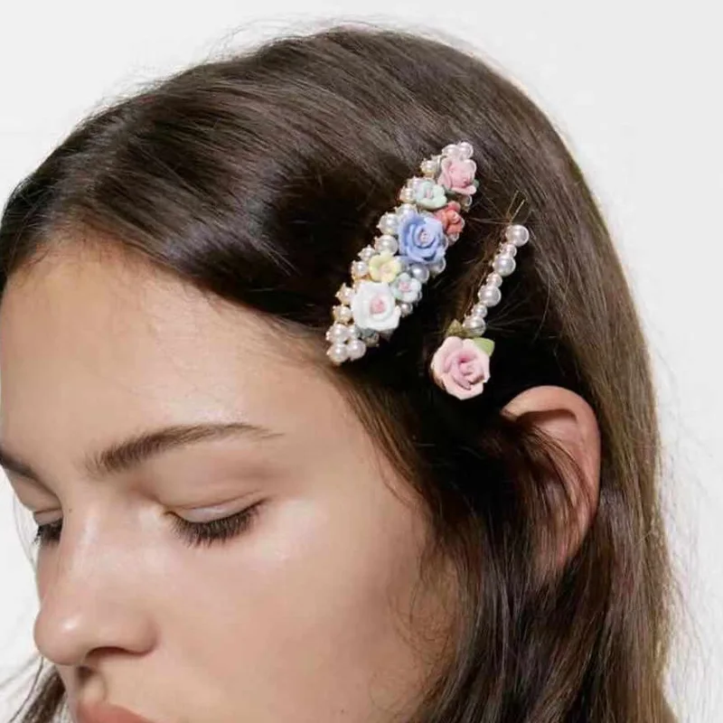 Цветная резиновая заколка для волос Find Me в форме цветка женщин сплав Стразы