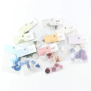 Милые Красочные многоугольные декоративные наклейки Domikee для дневника, планировщика, блокнотов, красивые наклейки сделай сам для подарочной упаковкипоздравительных открыток