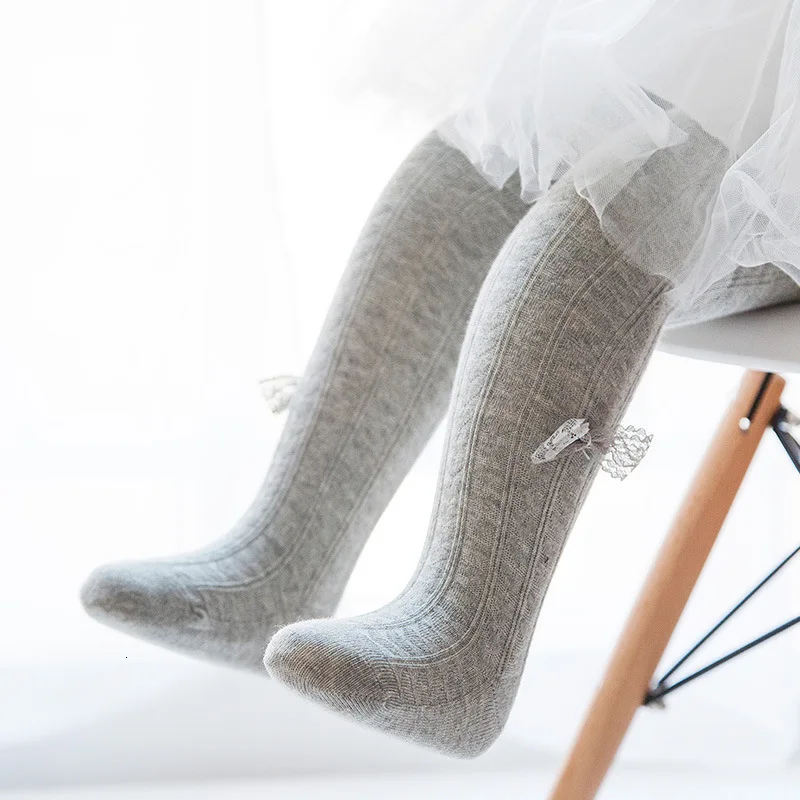 2019 Autumn Children Even Panty Hose Knitting Small Seven Bow Girl Socks Cotton Baby Hit Underpant | Детская одежда и обувь