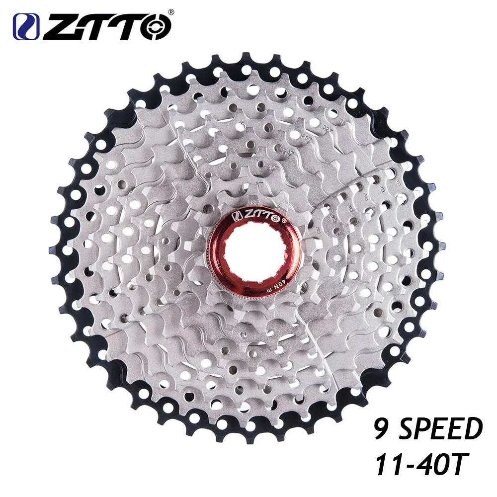 ZTTO MTB 9speed 11-40T 11-42T кассета 9speed 11-42 велосипед свободного хода 11-40 9s для M430 M4000 высококачественный Горный велосипед K7 - Цвет: 9s 40T SilverBlack