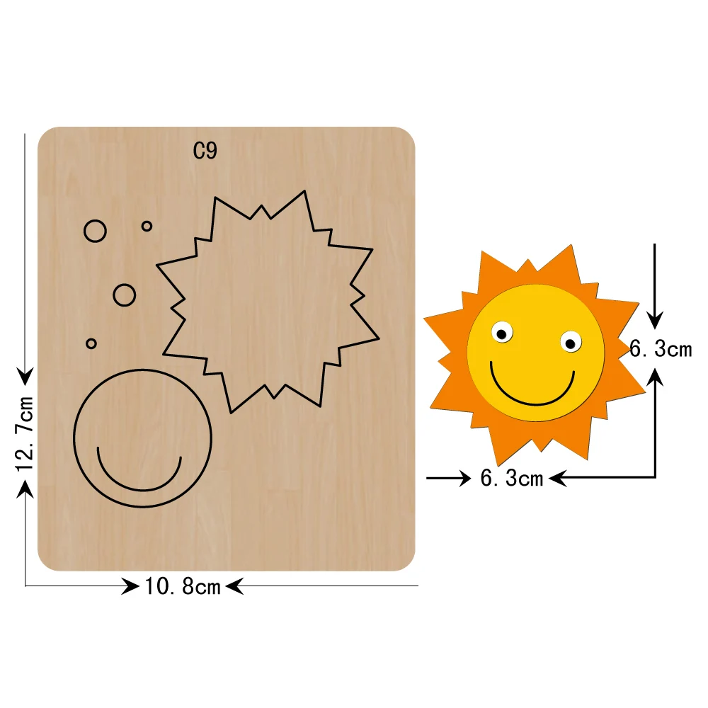 Новые солнцезащитные деревянные штампы для скрапбукинга C 9 совместимые с