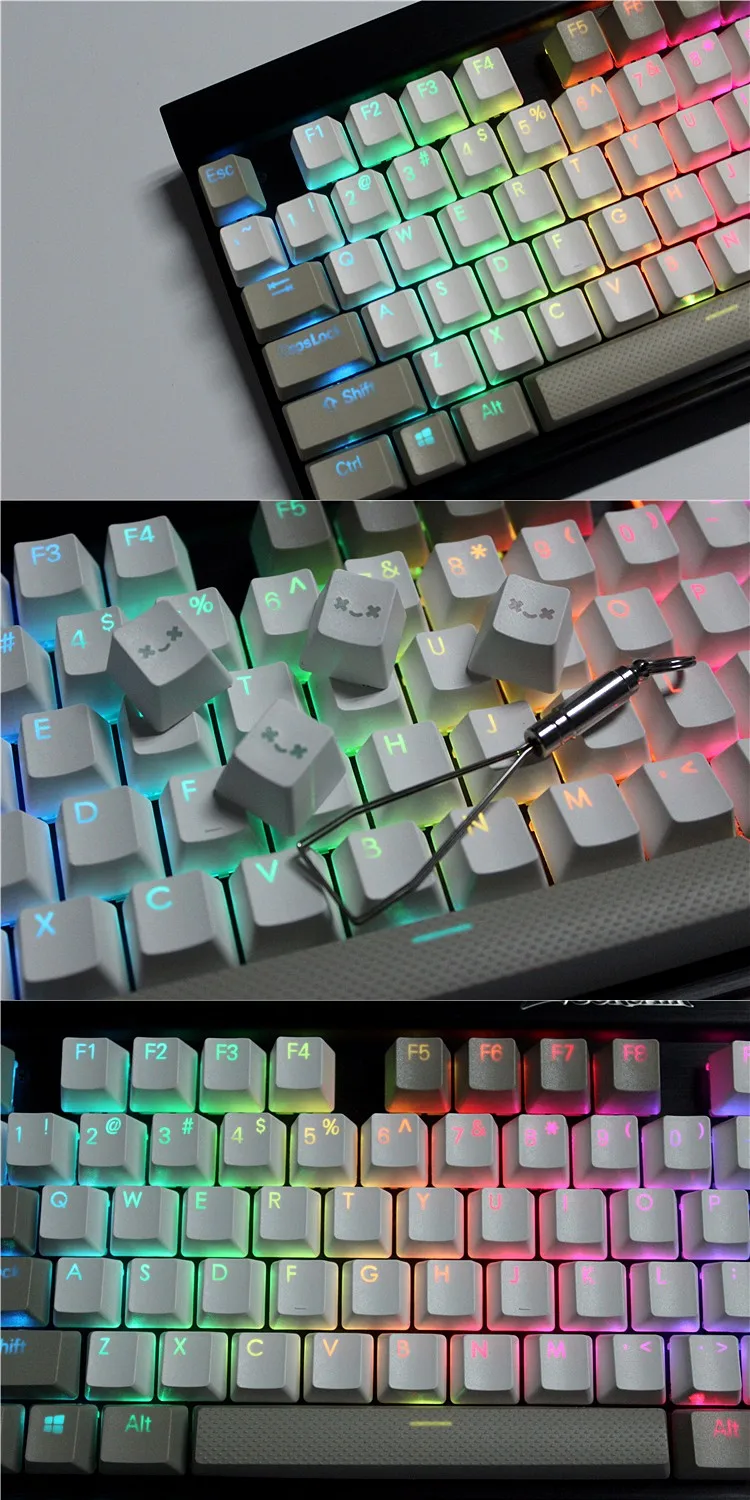 MP 108 Ключи светодиодный PBT Keycap двойной снимок с подсветкой колпачки OEM профиль Cherry MX Переключатель Keycap для механической игровой клавиатуры