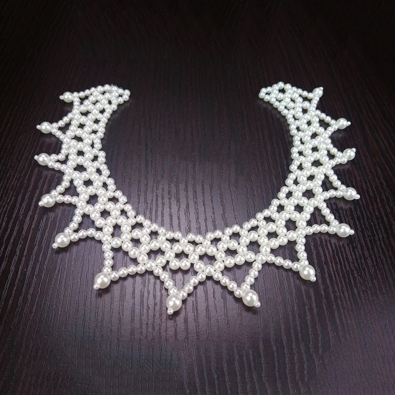 Этнический тканый Бисероплетение Поддельный Воротник имитация жемчуга