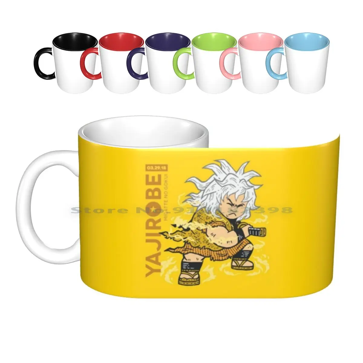 

Ui Yajirobe Ceramic Mugs Coffee Cups Milk Tea Mug Super Yajirobe Ultra Instinct Fight Fighting Anime Cartoon Animation Creative