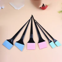 silicone hair dyeing brush tool hair coloring brush highlights color mixing stirrer kit for hair salon black