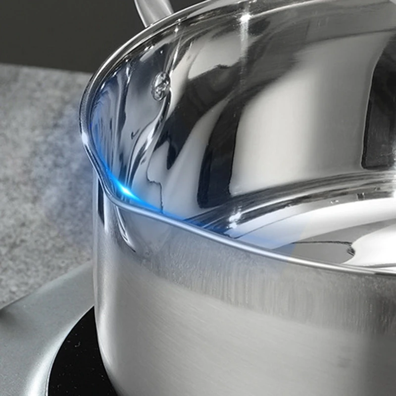 

Deep Frying Pot with A Thermometer and A Lid 304 Stainless Steel Kitchen Tempura Fryer Pan