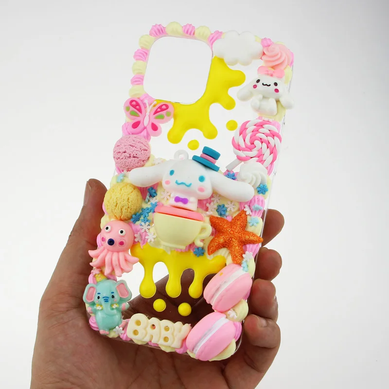 Чехол ручной работы Kawaii для Iphone 13 Pro Max 12 Mini 11 XR XSMAX X 8 Plus женский роскошный чехол