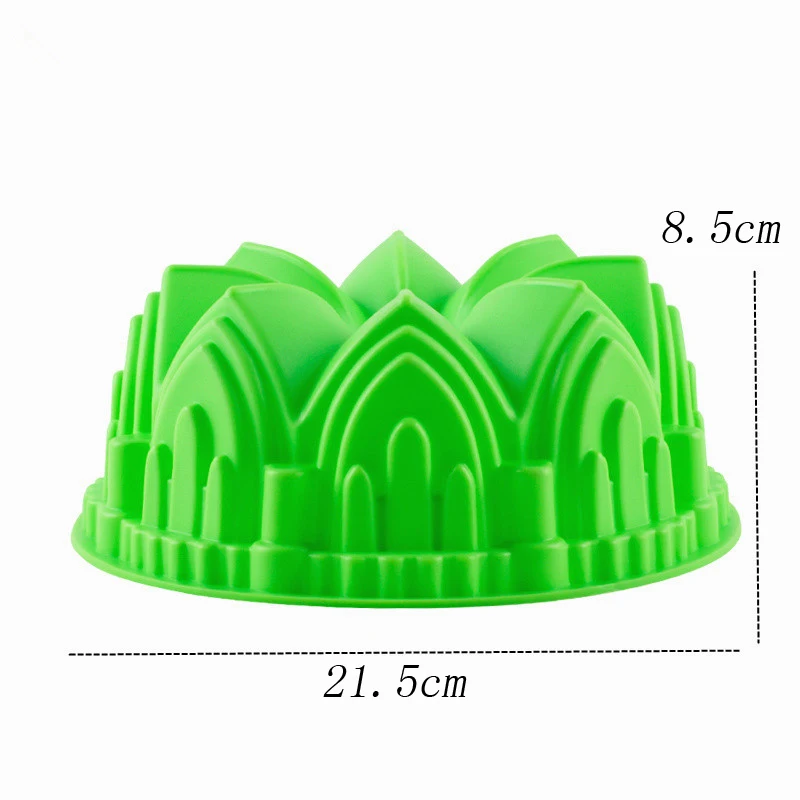 Новинка большой Корона замок силиконовые формы торт 3D торта на день рождения
