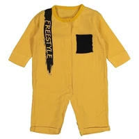 freestyle written mustard baby jumpsuit