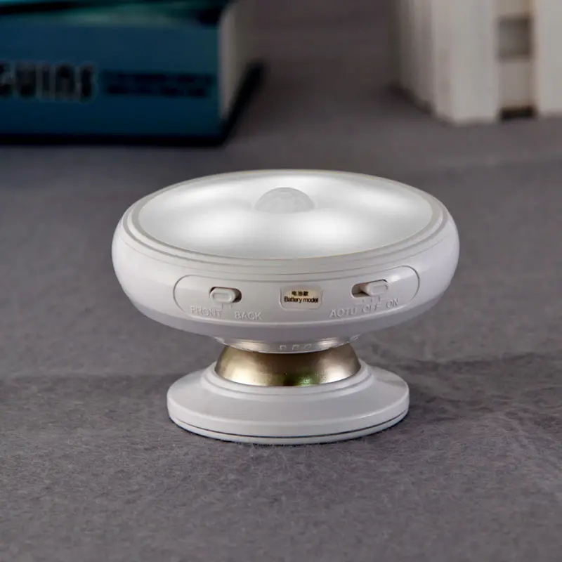 Battery Power White Движения Сенсор ночной Светильник 360 градусов вращающийся Сенсор светильник с зарядкой от USB лампа Батарея приведенный в действие ночной Светильник для детей - Испускаемый цвет: Battery Power White