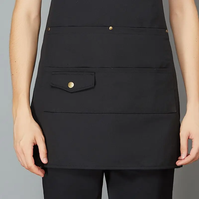 Кухонный фартук шеф-повара для приготовления пищи регулируемый крест-назад