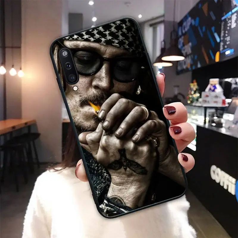 Yinuoda Johnny Deep black soft phone case cover for Samsung galaxy M 30S A6 A7 2017 2018 A10 A20 E A30S A40 A50 A70 A80 funda | Мобильные