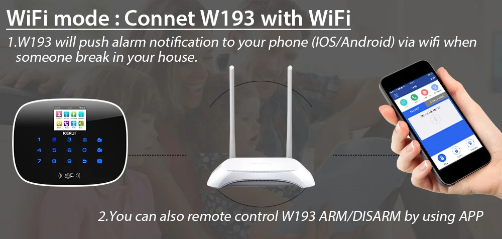 Kerui 3g 4G Wi-Fi GSM PSTN сигнализация приложение контроль Беспроводная сигнализация RFID охранная сигнализация датчик дыма