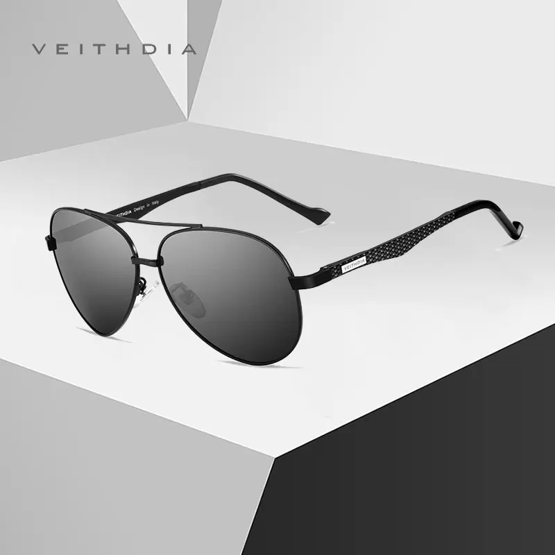 Солнцезащитные очки авиаторы VEITHDIA модные с зеркальными поляризационными
