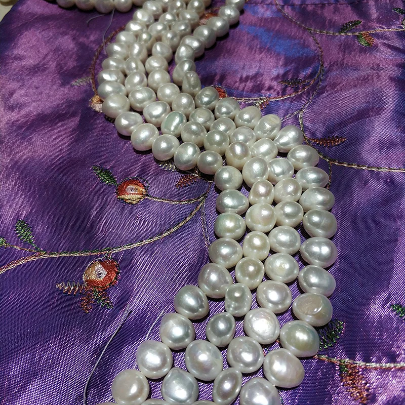 Цепочка Из Натурального пресноводного жемчуга 8-11 мм 15 дюймов | Украшения и