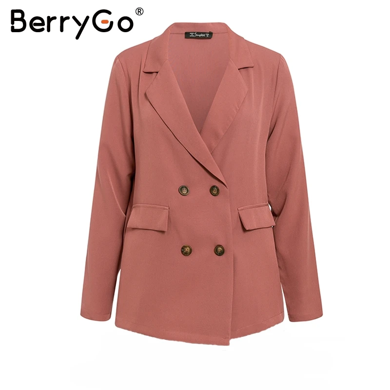 brick red blazer BerryGo элегантный офисный Женский блейзер из двух предметов, костюмы, повседневный уличная Блейзер, комплекты с пуговицами и карманами, пояс с поясом, Женский костюм с шортами - Цвет: brick red blazer