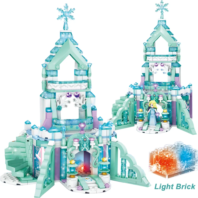 Новинка 2021 402 шт. Lepinblocks игрушечные строительные блоки для девочек снежный