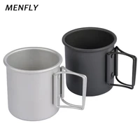 menfly camping cup folding portable coffee mugs drink cutlery aluminum travel water cups tourist mug cooking set picnic utensils