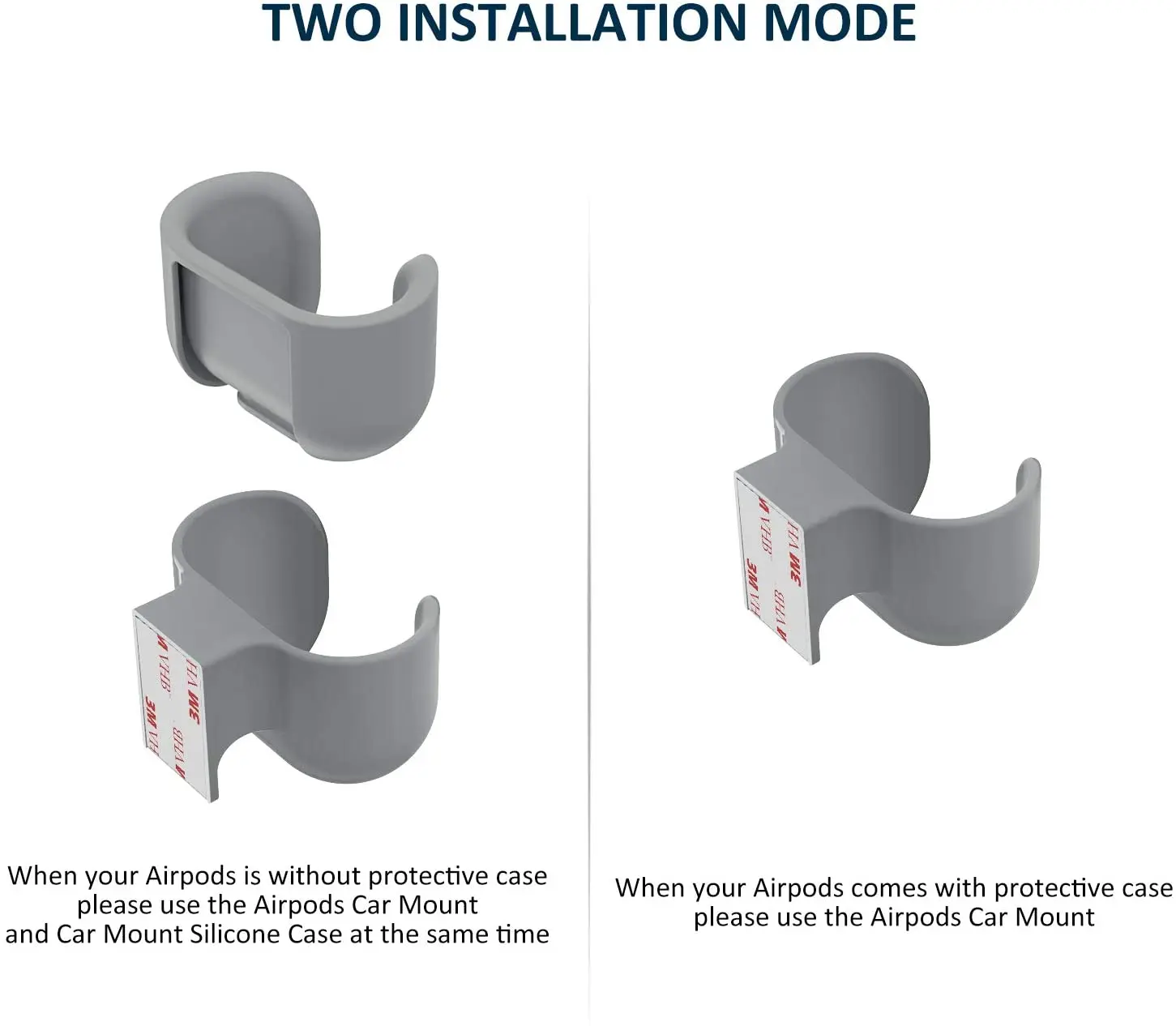 Резиновый держатель KIWI design для Airpods прочный пластиковый автомобиля или дома и