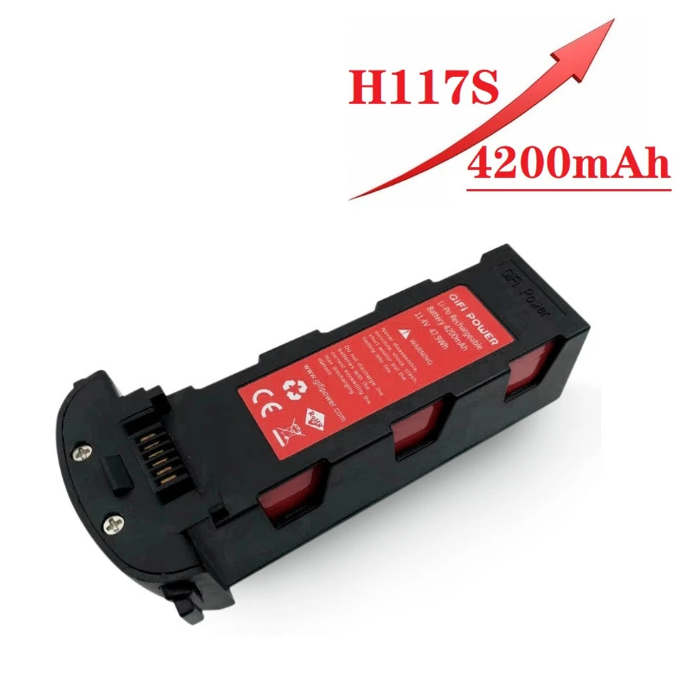 

Аккумулятор Hubsan H117S Zino, 11,4 в, 4200 мА · ч, запасные части для квадрокоптера, 11,4 в, для гоночной камеры RC FPV