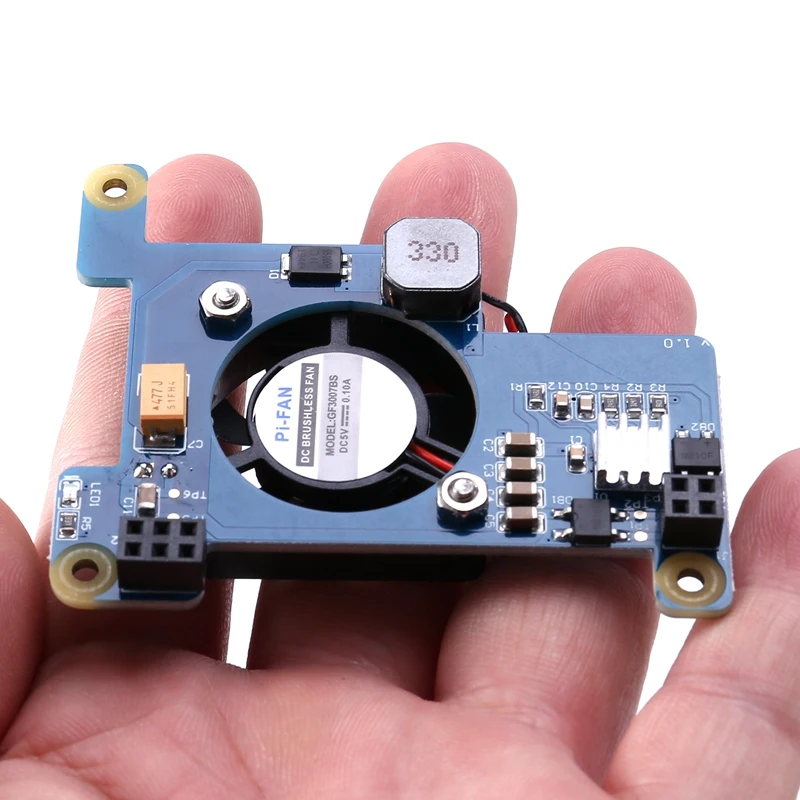 Подходит для Raspberry Pi 4B/3B + Power over Ethernet (PoE) HAT с охлаждающим вентилятором +|Аксессуары
