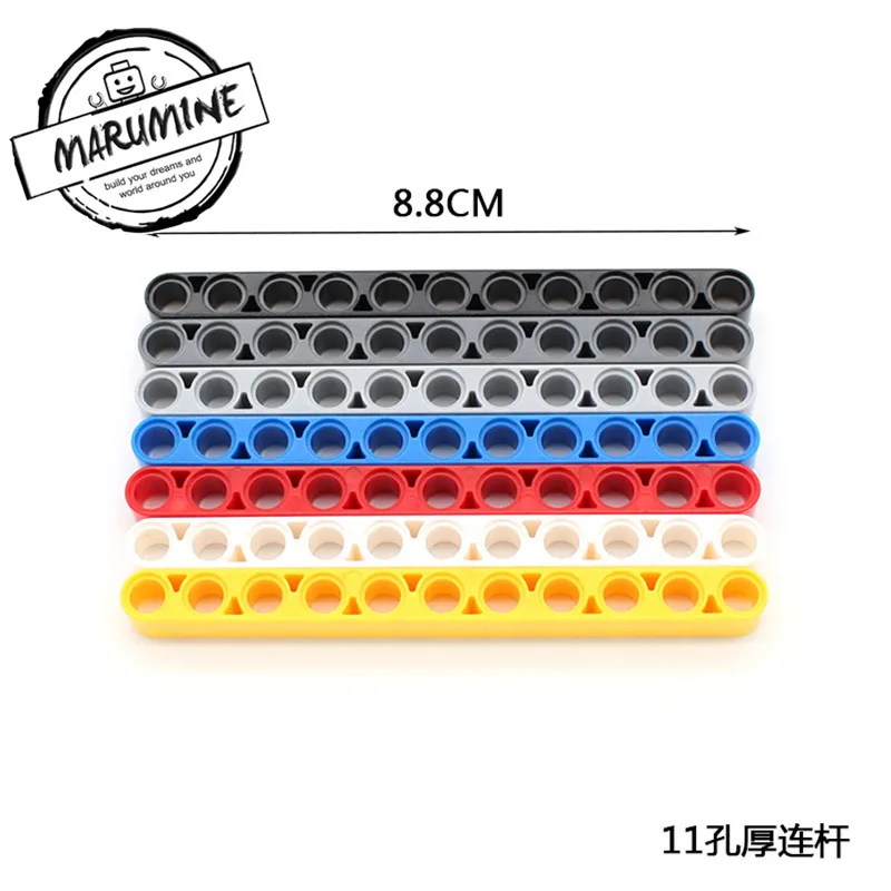 MARUMINE 50 шт./лот Technic Liftarm прямые блоки техника для закручивания строительных кирпичей набор образовательных игрушек для детей - Цвет: 32525
