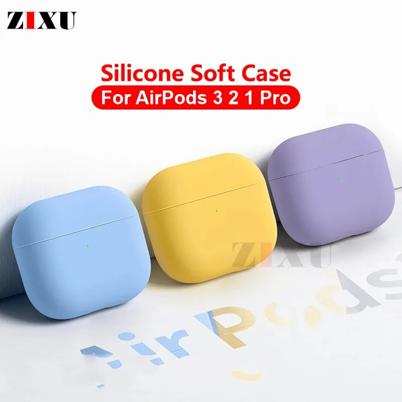 

2021 официальный Мягкий чехол из жидкого силикона для беспроводных Bluetooth-наушников AirPods 3, защитный чехол для Apple Air Pods Pro 2, чехол