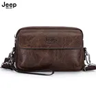 Мужская многофункциональная деловая сумка JEEP BULUO, Оранжевая Сумка через плечо, Кожаная Сумка для документов, все сезоны,