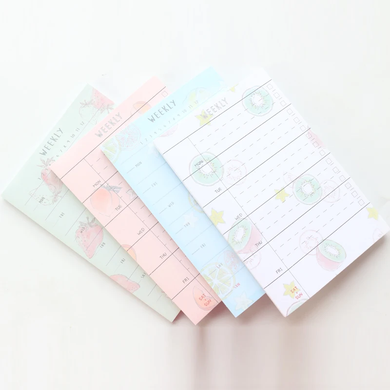 Domikee клейкий еженедельный органайзер для заметок с принтом конфет и фруктов