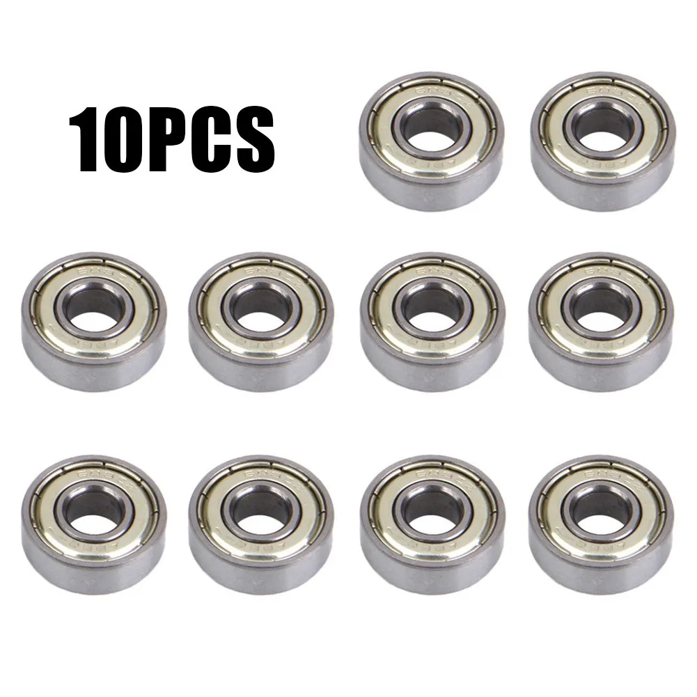 

10PCS Carbon Steel Skateboard Bearings 608 Zz (ABEC-7) Double Shielded Silver Roller Skate Wheel Bearing Replacement Accessories