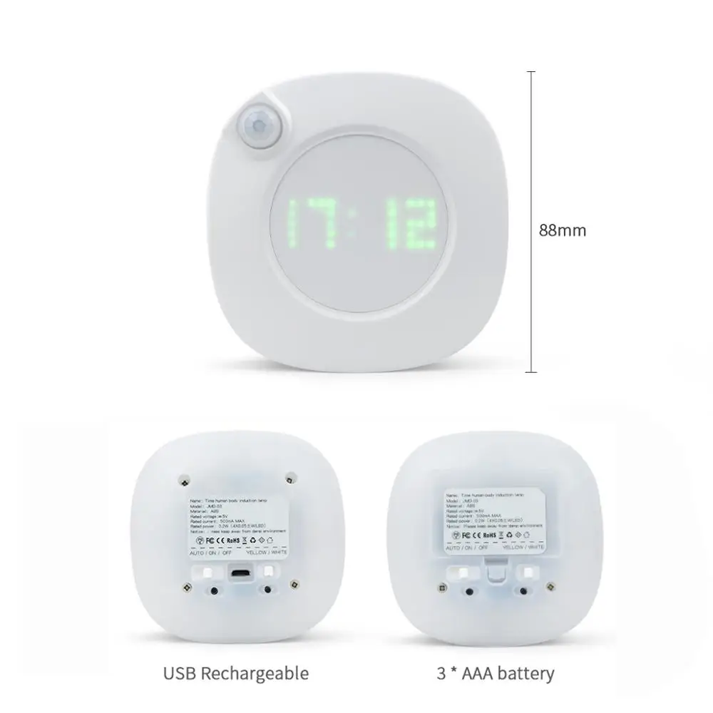 Светодиодный ная настенная лампа для туалета ночник с пассивным ИК датчиком