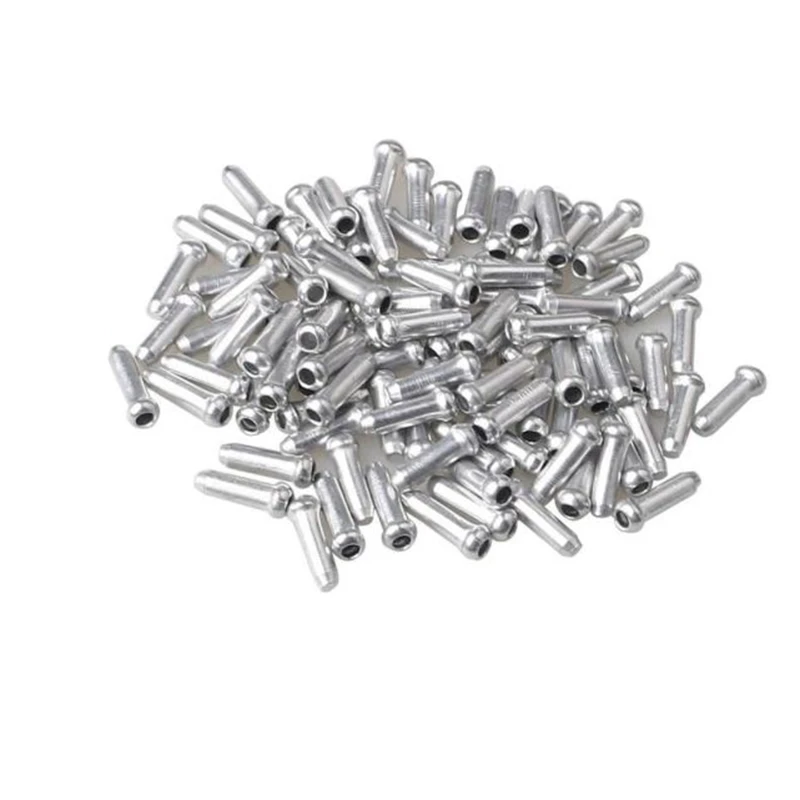 

150Pcs Cable End Brake Cable Cap, Aluminum Mountain Bicycle Brake Cable Cap End Tips Crimp