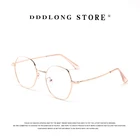 Металлические квадратные очки DDDLONG с защитой от синего света, оправа для очков по рецепту для мужчин, женщин, мужчин, оптические очки D7