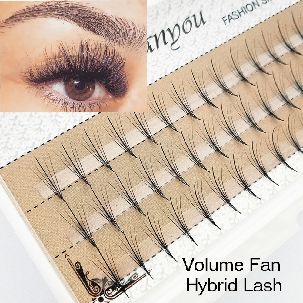 3D/5D гибридные веерные ресницы предварительно сделанные объемные накладные