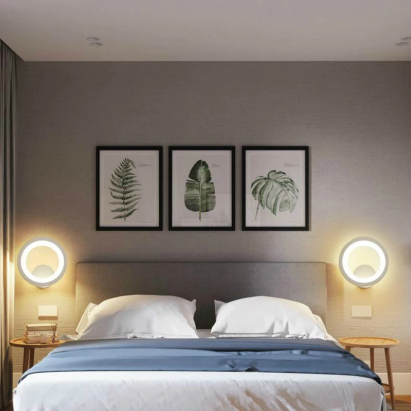 Nordic простой квадратный Алюминий Настенные светильники Гостиная декоративная