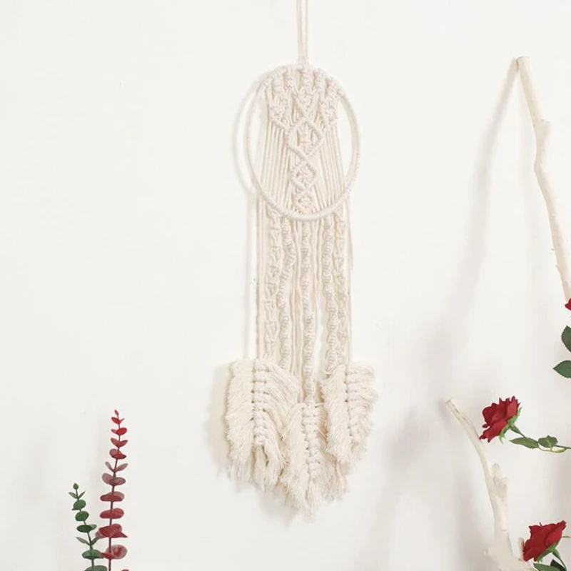 

Macrame Bedroom Balcony Dream Catcher Wedding Wall Hanging Tapestry Pendant Nordic Style Craft Hand Woven Home Decor