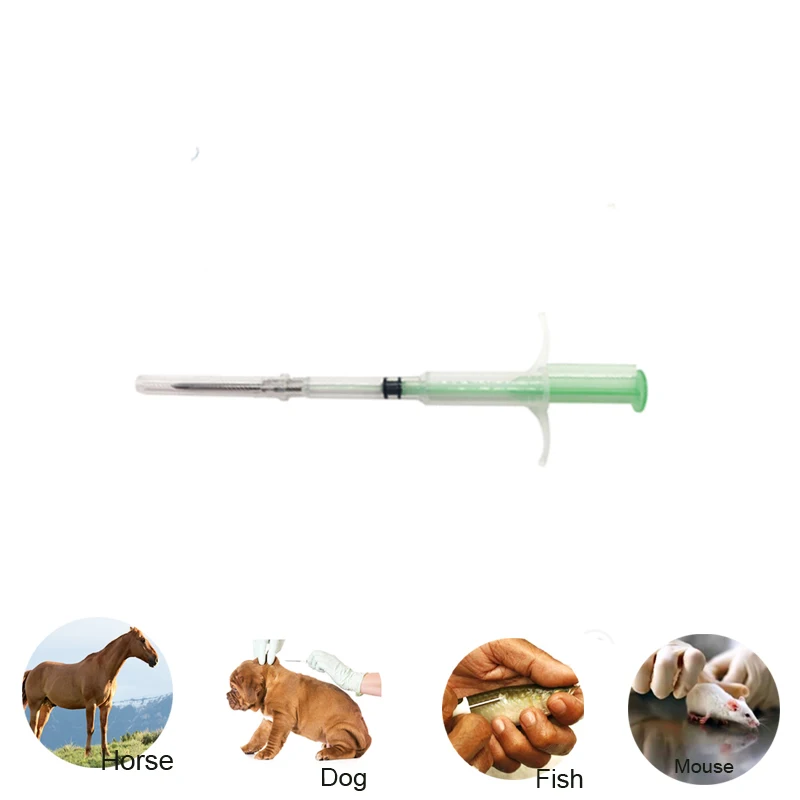 Identificação do Cão de Estimação Pces Gato Microchip Rastreamento 134.2khz Fdx-b Animais Injetores 1.4x8mm 20