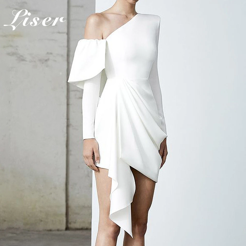Liser 2019 новое летнее женское платье с длинным рукавом ДРАПИРОВАННОЕ мини