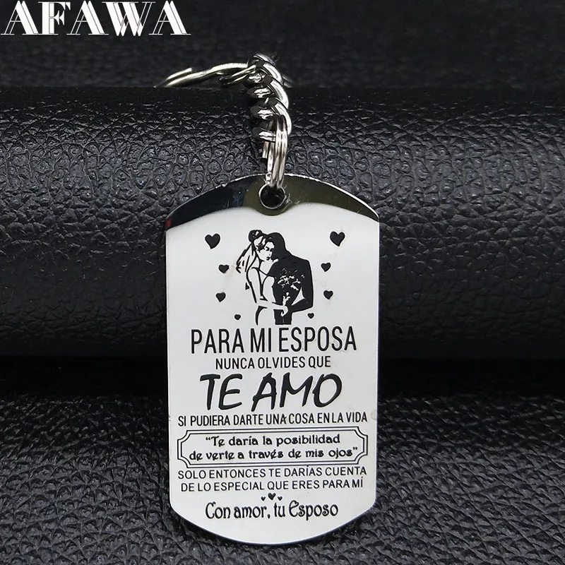 

Свадебные Брелки для женщин K857, винтажные брелки из нержавеющей стали с надписью «любовь» для моей жены