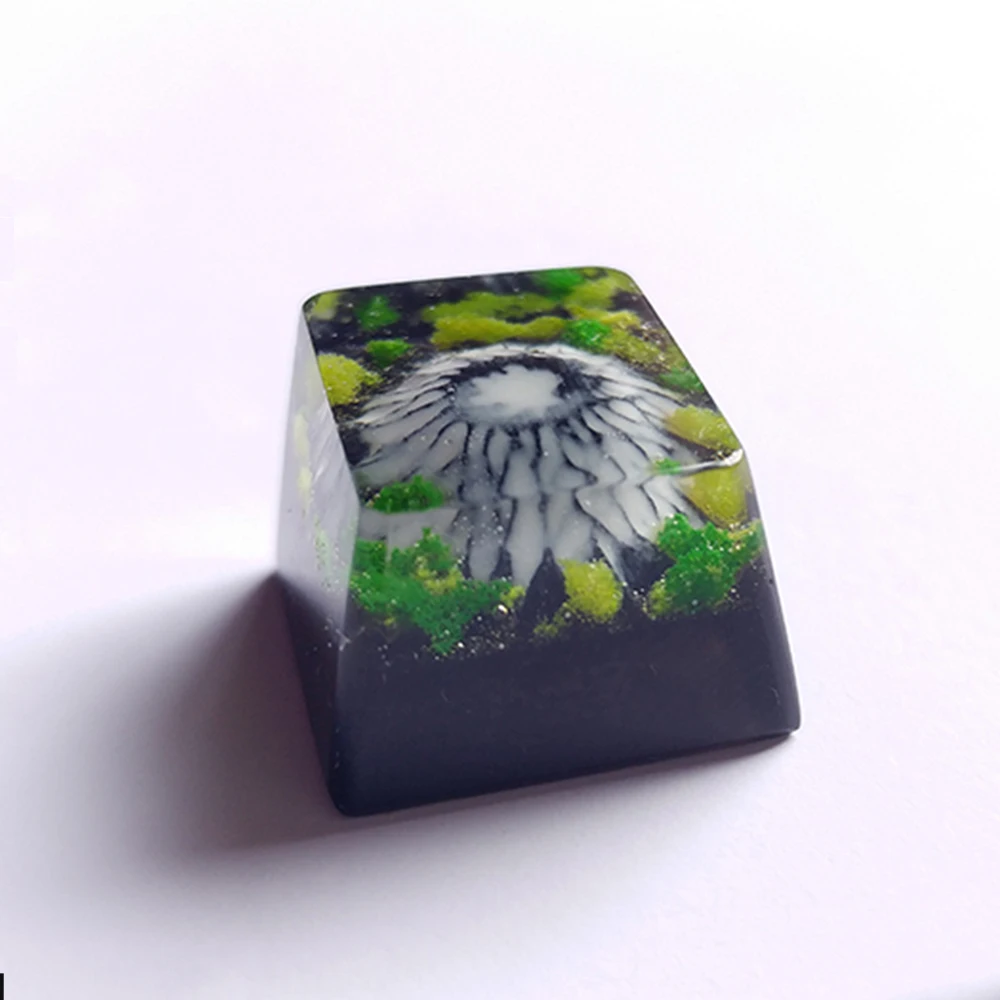 Pandora Planet смоляная Крышка для ключа с подсветкой для Cherry Mx механическая клавиатура ручной работы Fuji Mount Sky светящаяся крышка DIY клавиатура