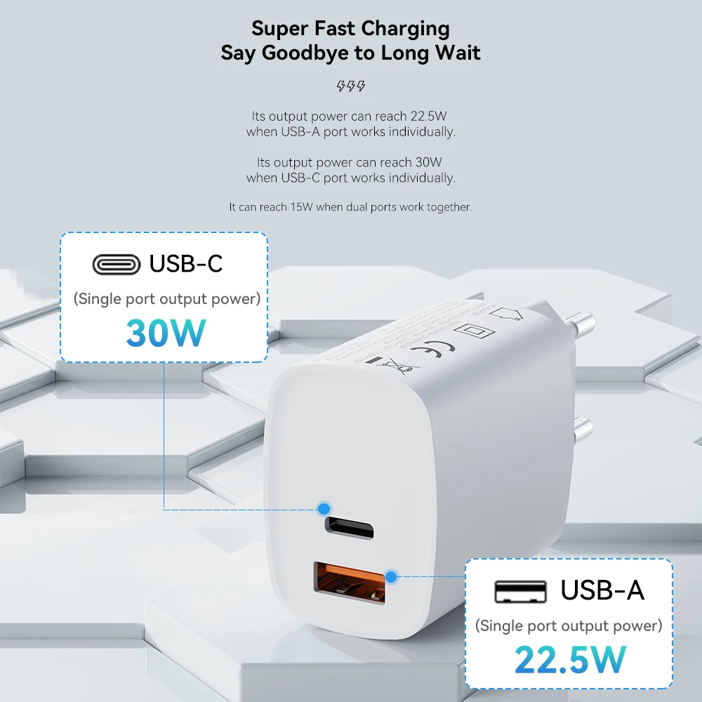 rock 30w pd type c charger quick charge 4 0 for poco f3 dual usb phone charger fast charging for iphone 13 12 pro max samsung lg free global shipping