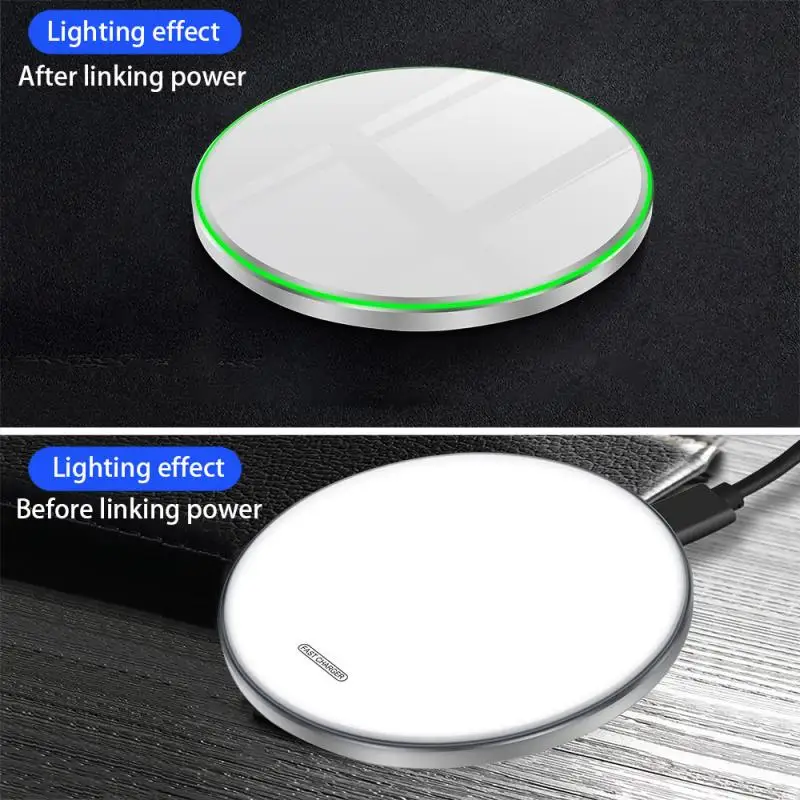 

Wireless Charger For IPhone X/XS Max XR 8 Plus Mirror 30W Qi Wireless Charging Pad For Xiaomi Mi 9 Pro Samsung S9 S10+ Note 9 8